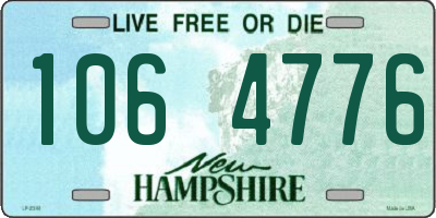NH license plate 1064776