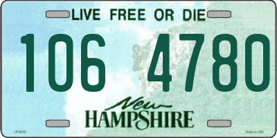 NH license plate 1064780