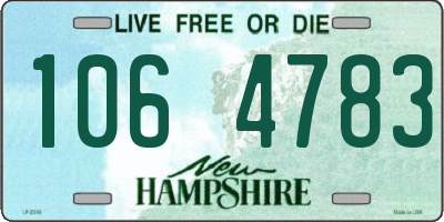 NH license plate 1064783