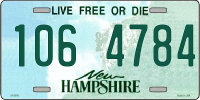 NH license plate 1064784