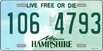 NH license plate 1064793
