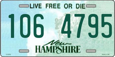 NH license plate 1064795