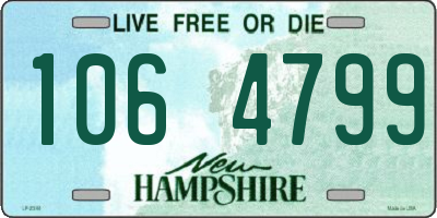 NH license plate 1064799
