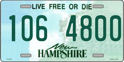 NH license plate 1064800