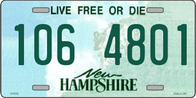 NH license plate 1064801