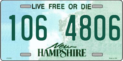 NH license plate 1064806