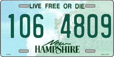 NH license plate 1064809