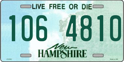 NH license plate 1064810