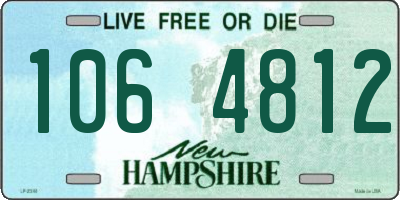 NH license plate 1064812