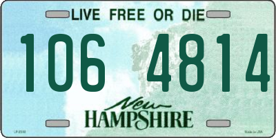 NH license plate 1064814