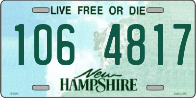 NH license plate 1064817