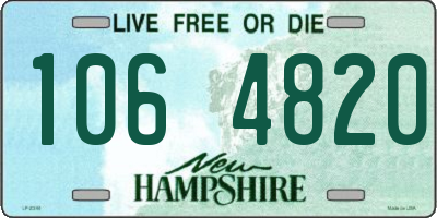 NH license plate 1064820