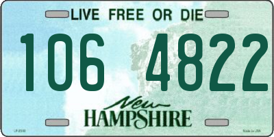NH license plate 1064822