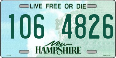 NH license plate 1064826