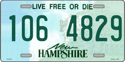 NH license plate 1064829