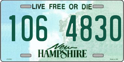 NH license plate 1064830