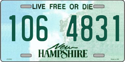 NH license plate 1064831
