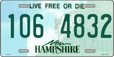 NH license plate 1064832
