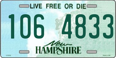 NH license plate 1064833