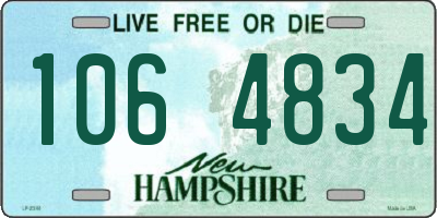 NH license plate 1064834