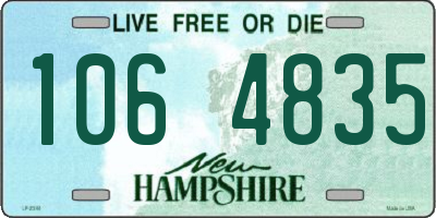 NH license plate 1064835
