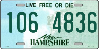 NH license plate 1064836