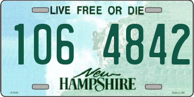 NH license plate 1064842