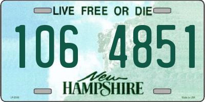 NH license plate 1064851