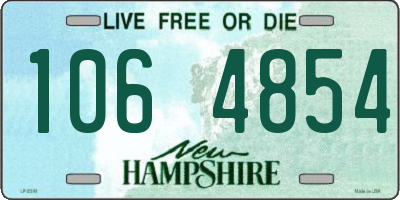 NH license plate 1064854