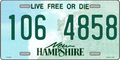 NH license plate 1064858
