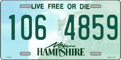 NH license plate 1064859