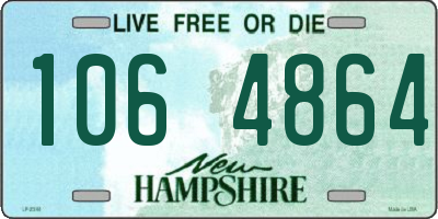 NH license plate 1064864