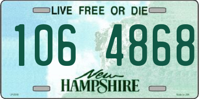 NH license plate 1064868