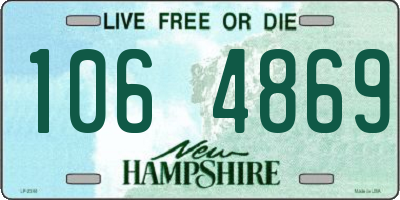 NH license plate 1064869