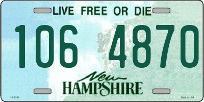 NH license plate 1064870