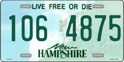 NH license plate 1064875