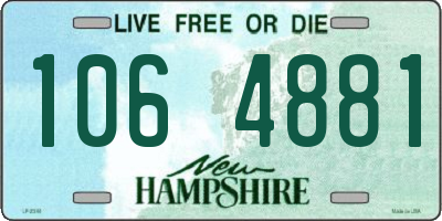 NH license plate 1064881