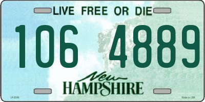 NH license plate 1064889