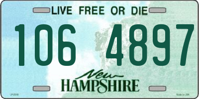 NH license plate 1064897