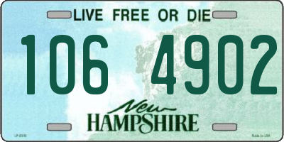 NH license plate 1064902