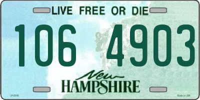 NH license plate 1064903