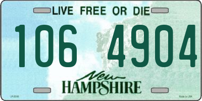 NH license plate 1064904
