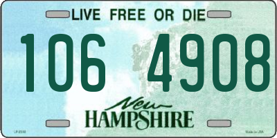 NH license plate 1064908