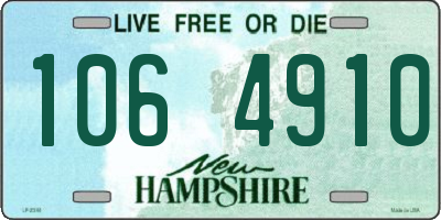 NH license plate 1064910