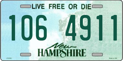 NH license plate 1064911