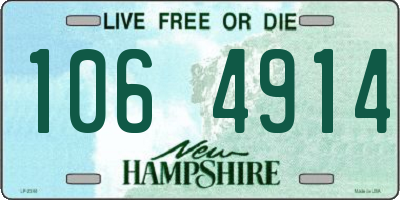 NH license plate 1064914