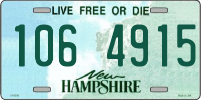 NH license plate 1064915