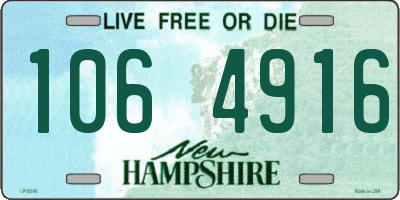 NH license plate 1064916