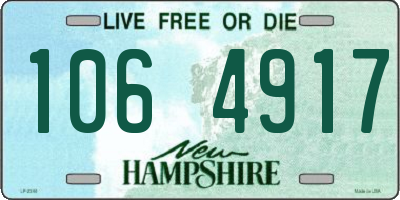 NH license plate 1064917