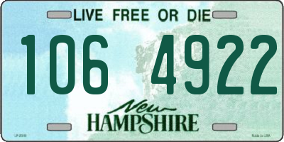 NH license plate 1064922